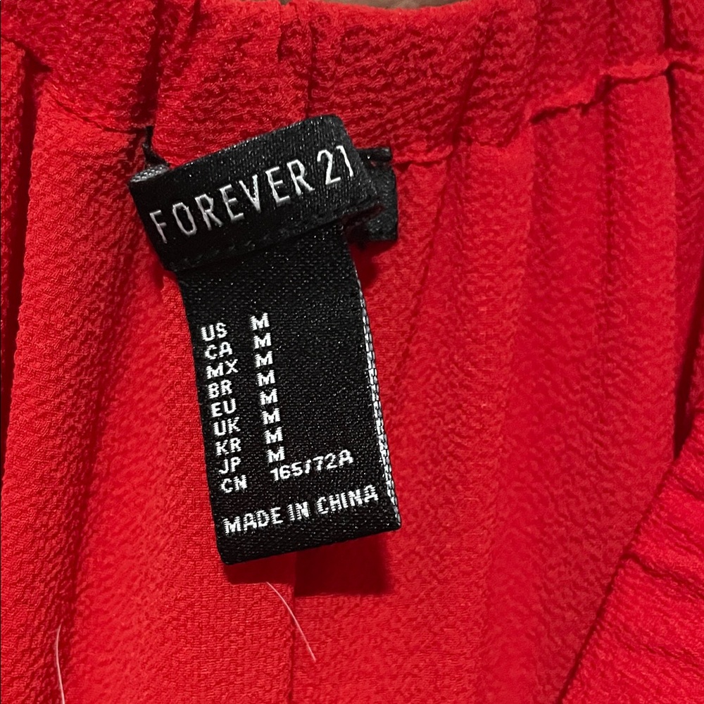 Forever 21 Red Ruffle Mini Romper - Picture 2 of 5